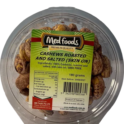 Cashews roasted and salted