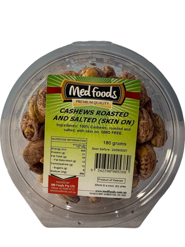 Cashews roasted and salted