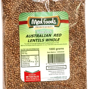 Australian Red  Whole Lentils
